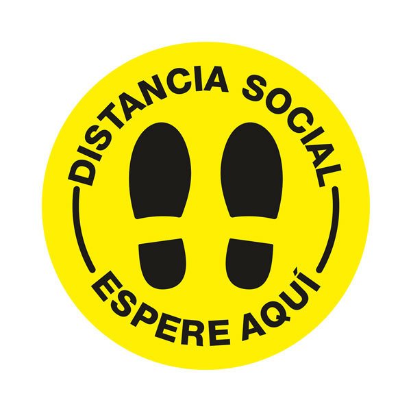 Pegatinas: Pegatina Suelo Distancia Social