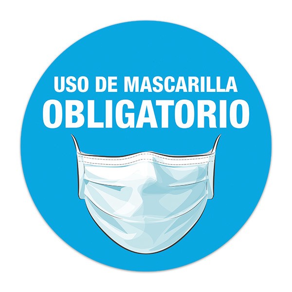 Pegatinas: Protección Covid-19 uso de mascarilla obligatorio