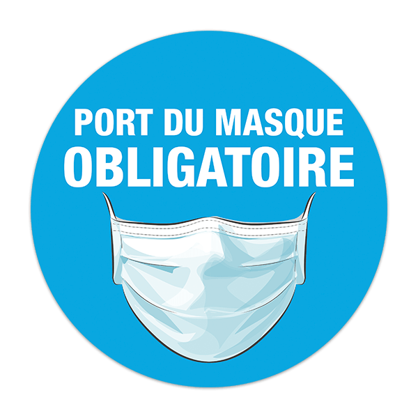 Pegatinas: Protección Covid-19 uso de mascarilla obligatorio 0