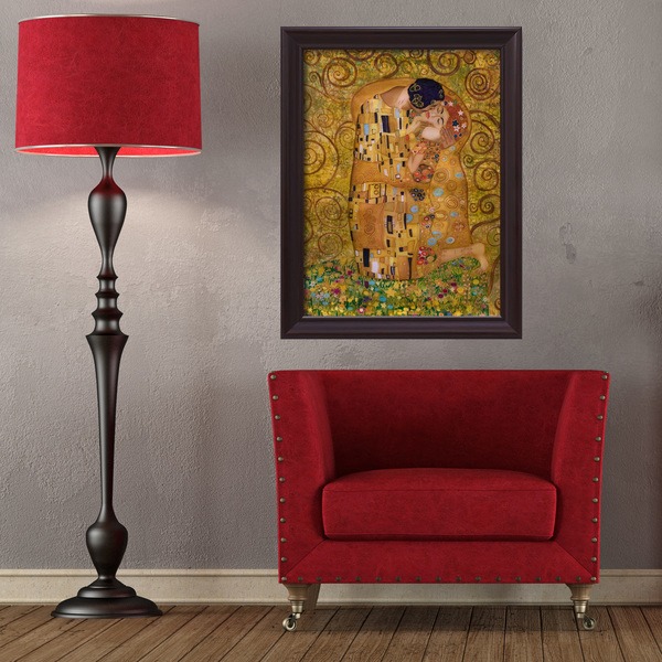 Vinilos Decorativos: Cuadro El beso de Klimt 1