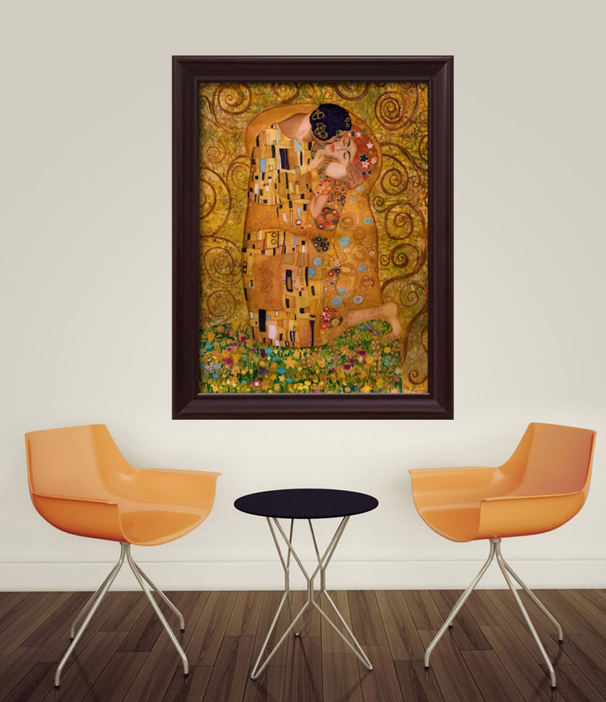 Vinilos Decorativos: Cuadro El beso de Klimt