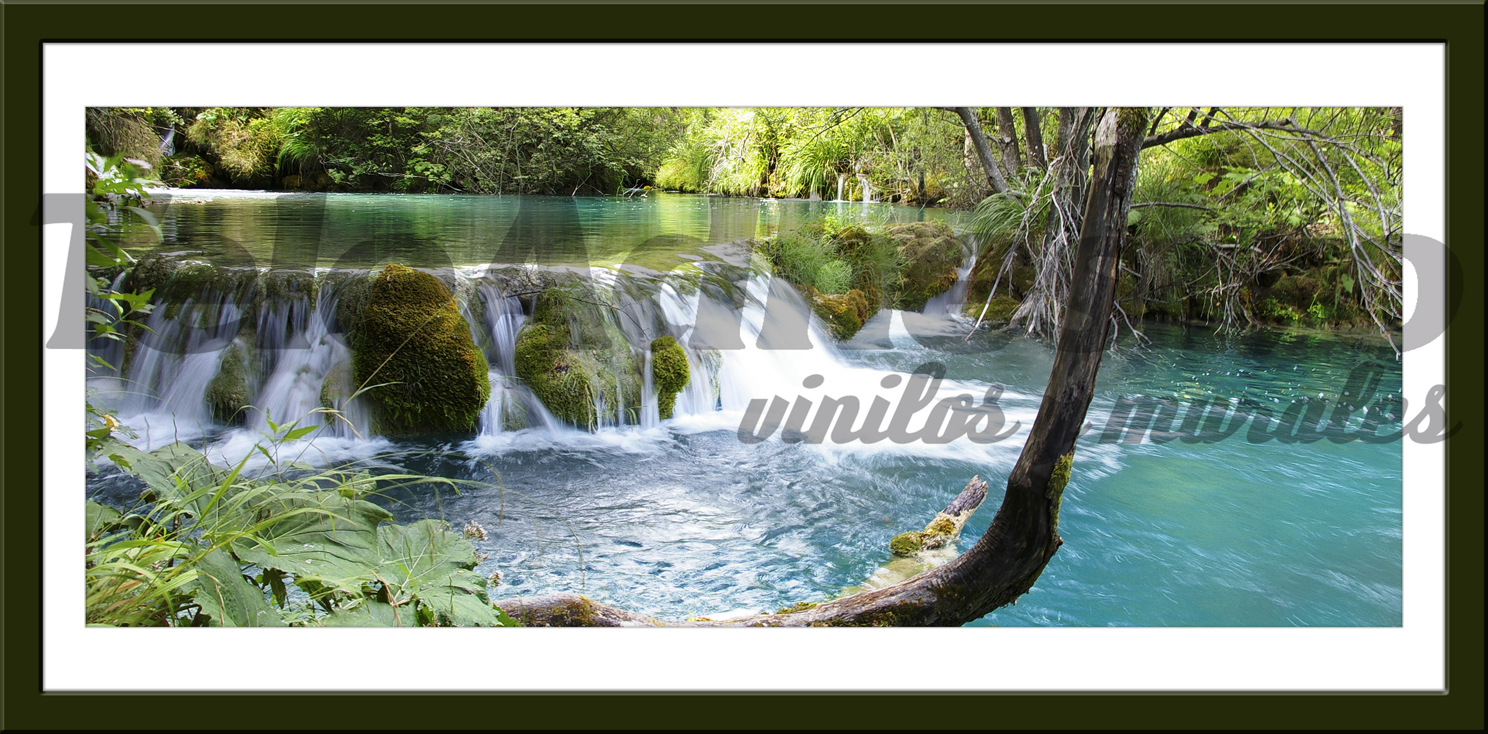 Vinilos Decorativos: Cuadro río con cascada