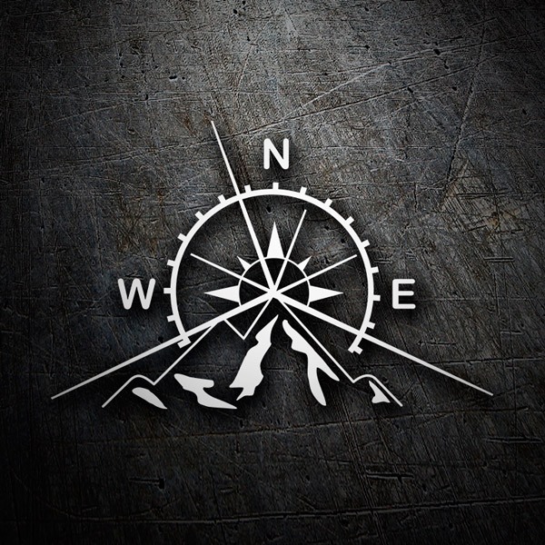 Pegatinas: Monta&ntilde;as y Rosa de los Vientos