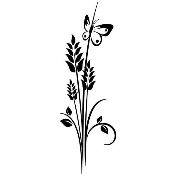 Vinilos Decorativos: Floral espigas de trigo