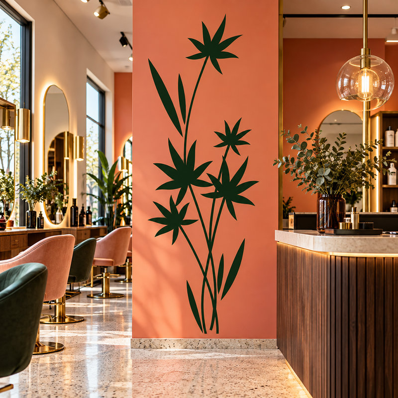 Vinilos Decorativos: Floral Cyperus