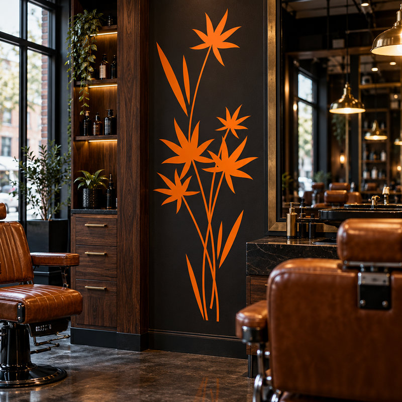 Vinilos Decorativos: Floral Cyperus
