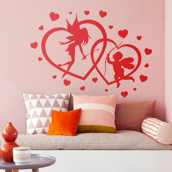 Vinilos Decorativos: Corazones Hada y Cupido