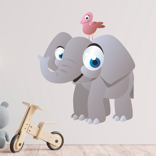 Vinilos Infantiles: Elefante feliz
