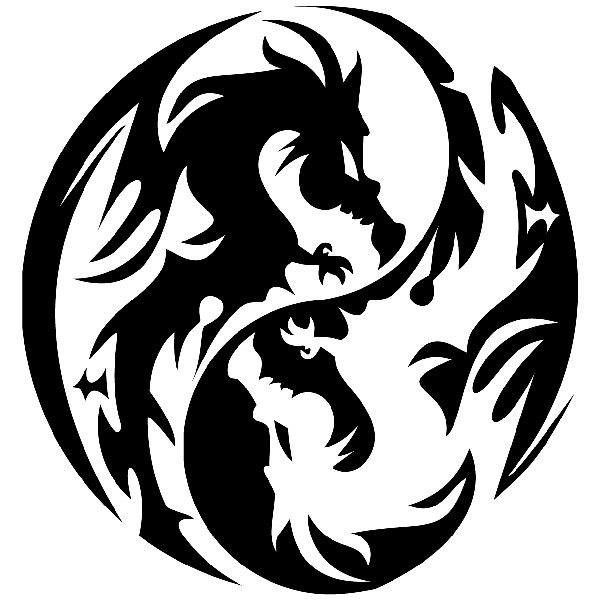 Pegatinas: Dragon Yin Yang