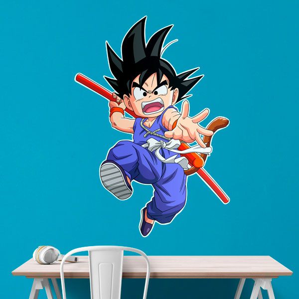 Vinilos Infantiles: Dragon Ball Son Goku y su Bastón Mágico