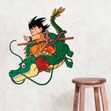 Vinilos Infantiles: Dragon Ball Son Goku con el Dragón Shen Long 3