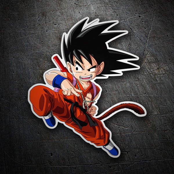 Pegatinas: Dragon Ball Goku Rodillazo
