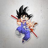 Vinilos Infantiles: Dragon Ball Son Goku con el Bastón mágico 3