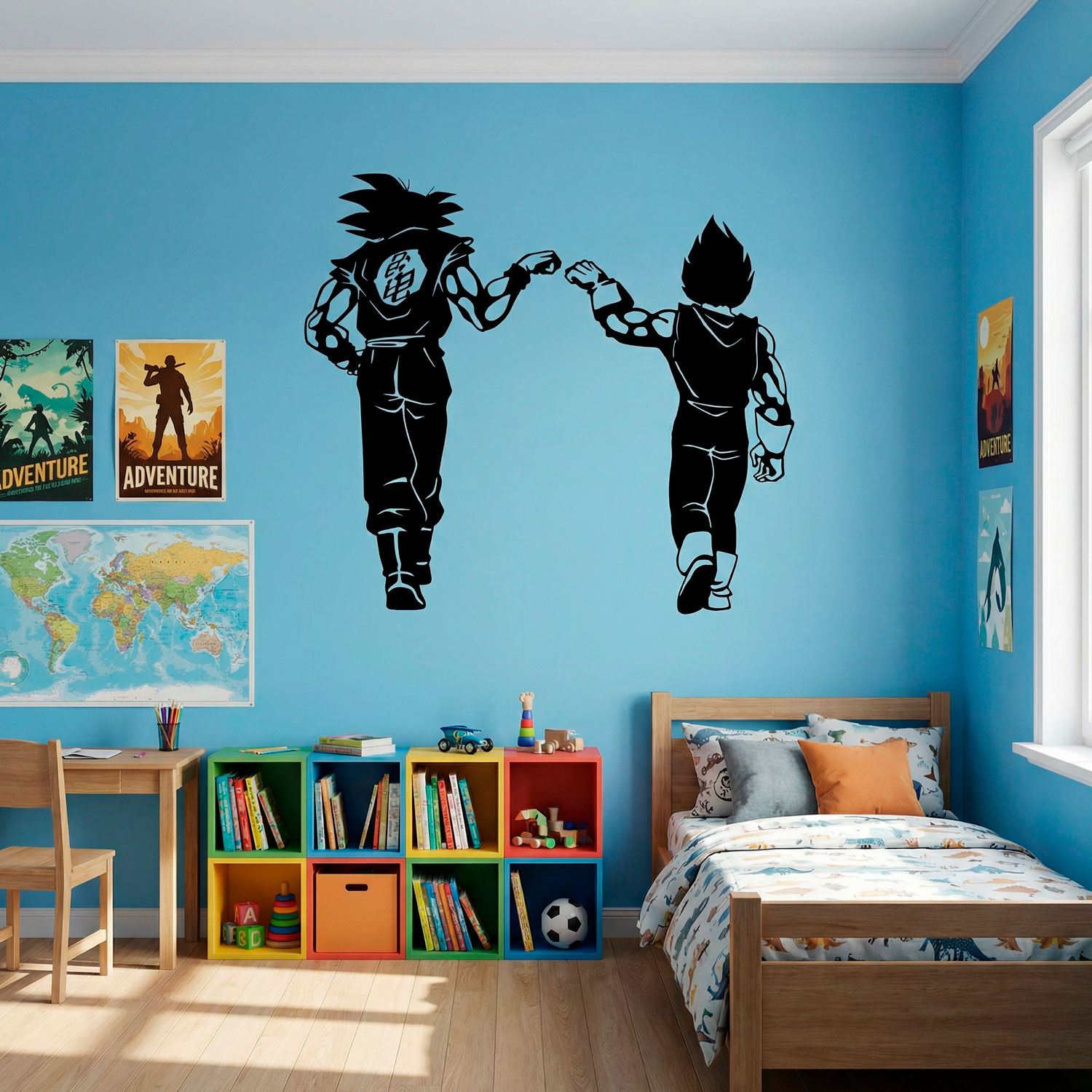 Vinilos Infantiles: Dragon Ball Son Goku y Vegeta