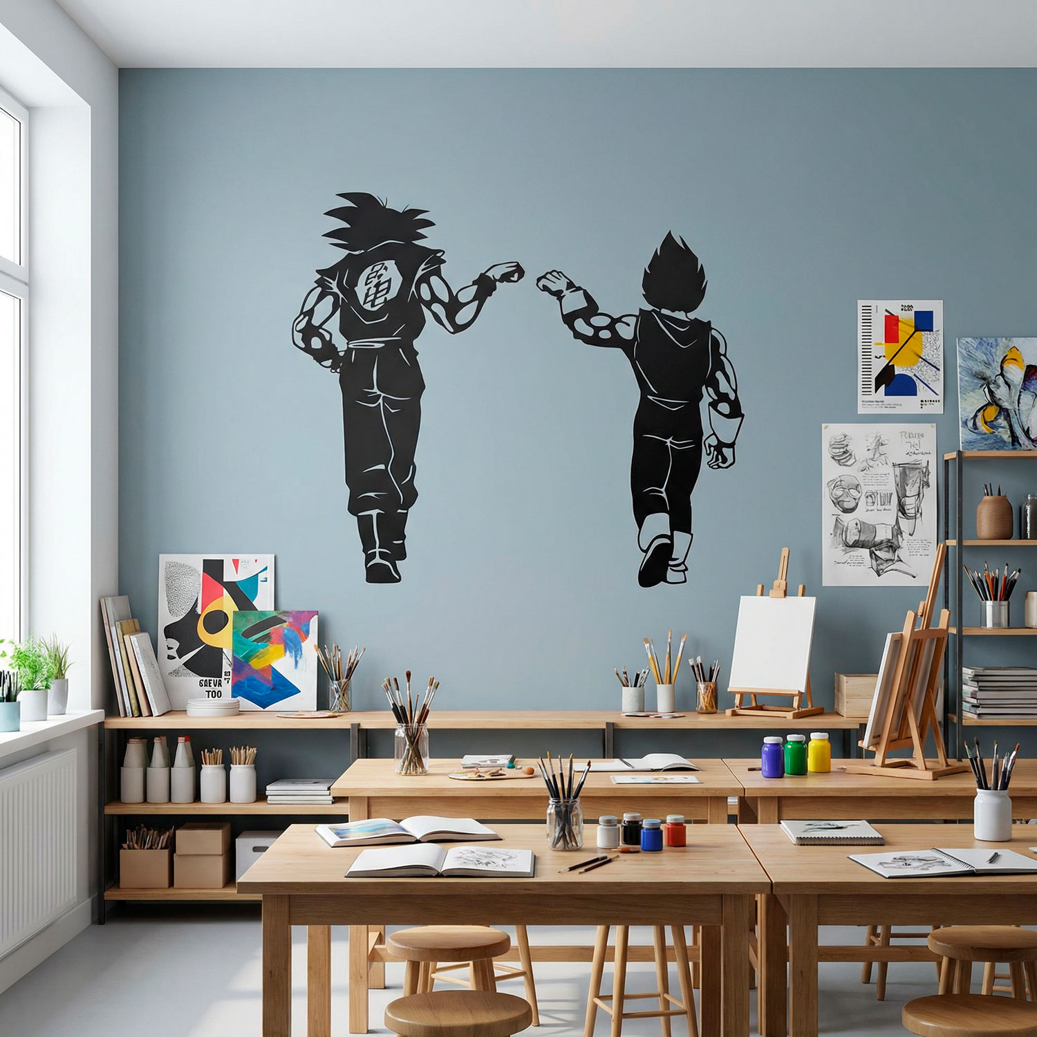 Vinilos Infantiles: Dragon Ball Son Goku y Vegeta