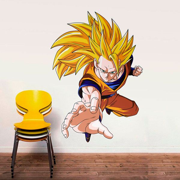 Vinilos Infantiles: Dragon Ball Son Goku Saiyan Nivel 3