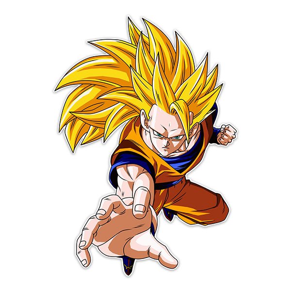 Vinilos Infantiles: Dragon Ball Son Goku Saiyan Nivel 3