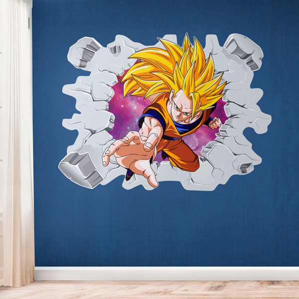 Vinilos Infantiles: Dragon Ball Son Goku Saiyan 3