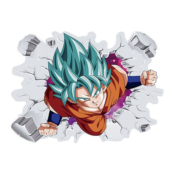 Vinilos Infantiles: Dragon Ball Goku Saiyan Azul