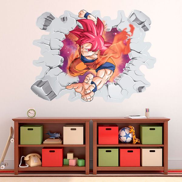 Vinilos Infantiles: Dragon Ball Son Goku Nivel Dios