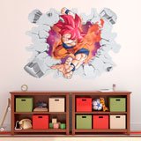 Vinilos Infantiles: Dragon Ball Son Goku Nivel Dios 3