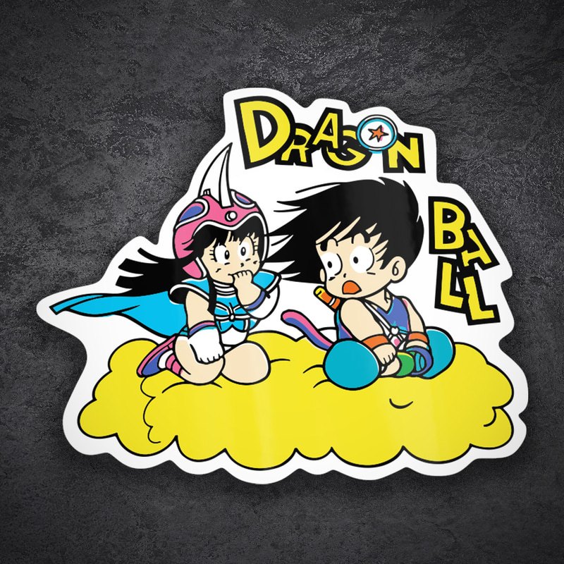 Pegatinas: Goku y Chichi Nube Kinton