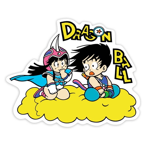 Pegatinas: Goku y Chichi Nube Kinton