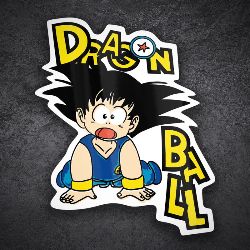 Pegatinas: Goku Niño Sorprendido