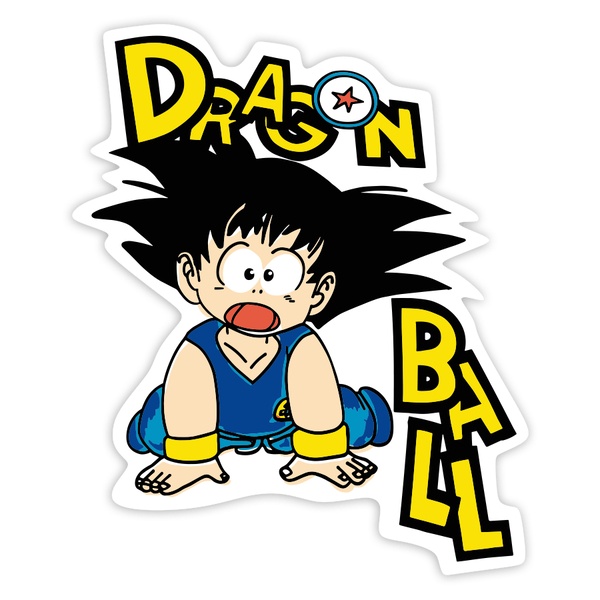 Pegatinas: Goku Niño Sorprendido