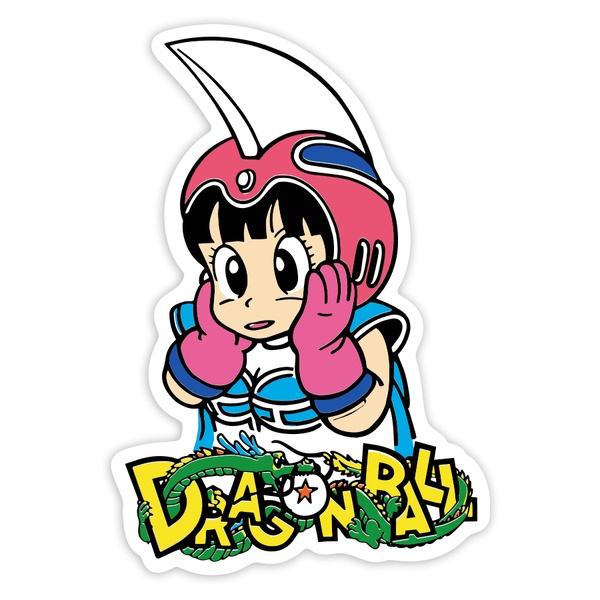Pegatinas: Chichi con casco