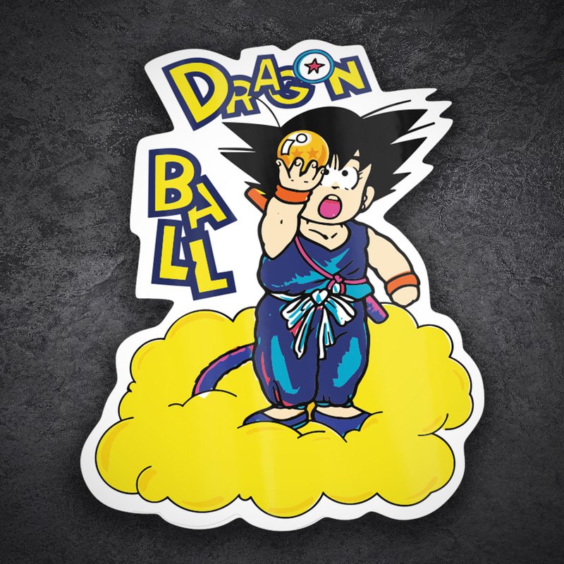 Pegatinas: Goku Niño Bola de Dragón y Nub