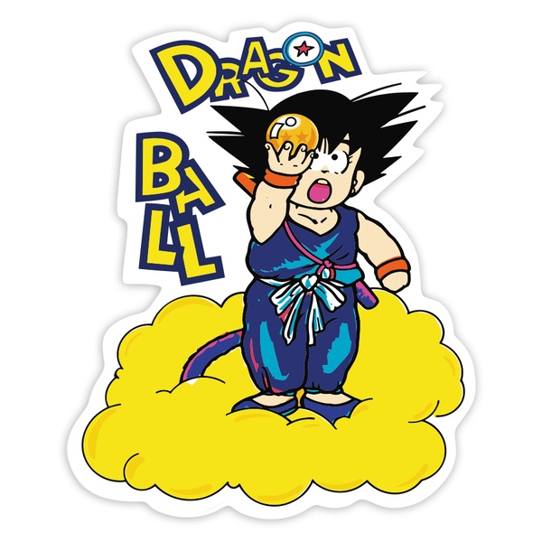 Pegatinas: Goku Niño Bola de Dragón y Nub