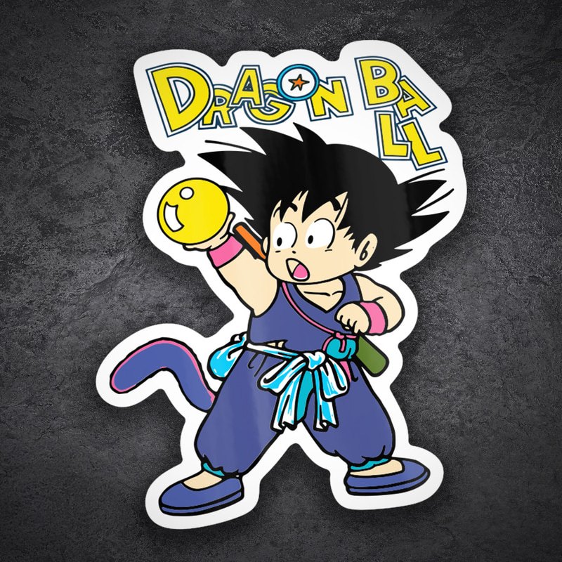 Pegatinas: Goku Niño con Bola de Dragón