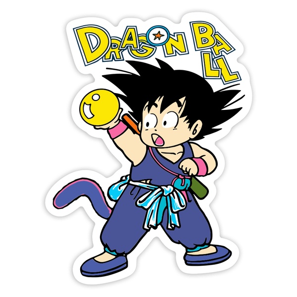 Pegatinas: Goku Niño con Bola de Dragón