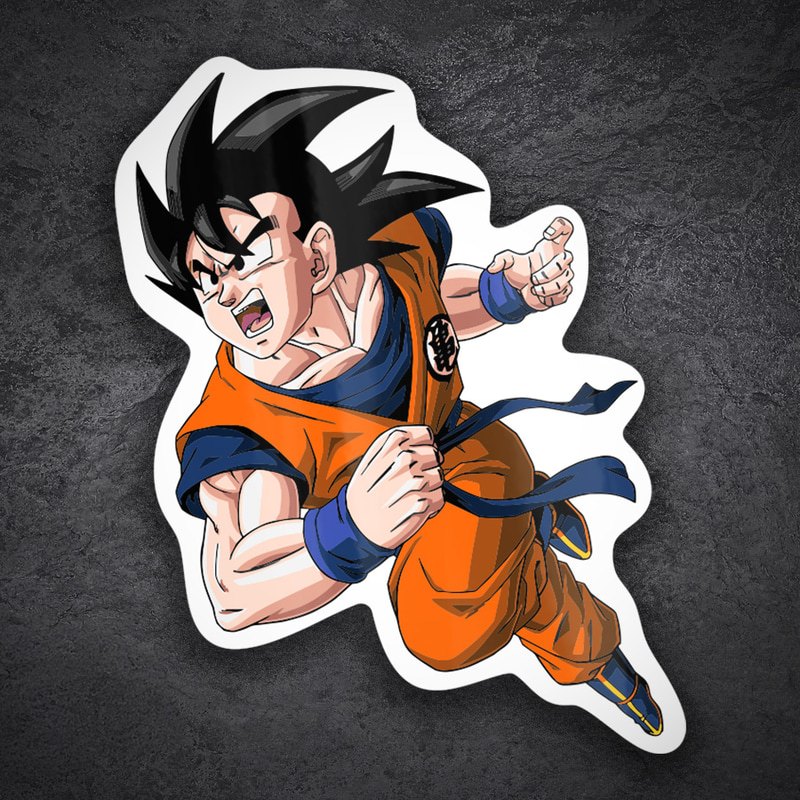 Pegatinas: Goku en vuelo