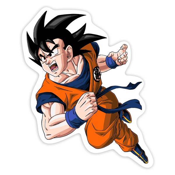 Pegatinas: Goku en vuelo
