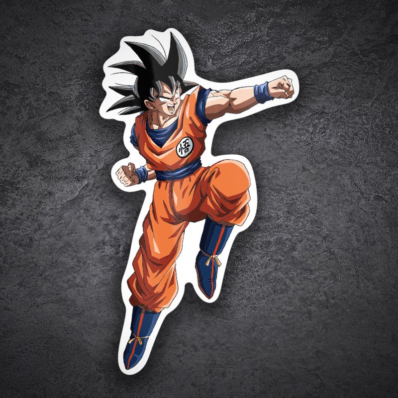 Pegatinas: Goku Puñetazo Volador