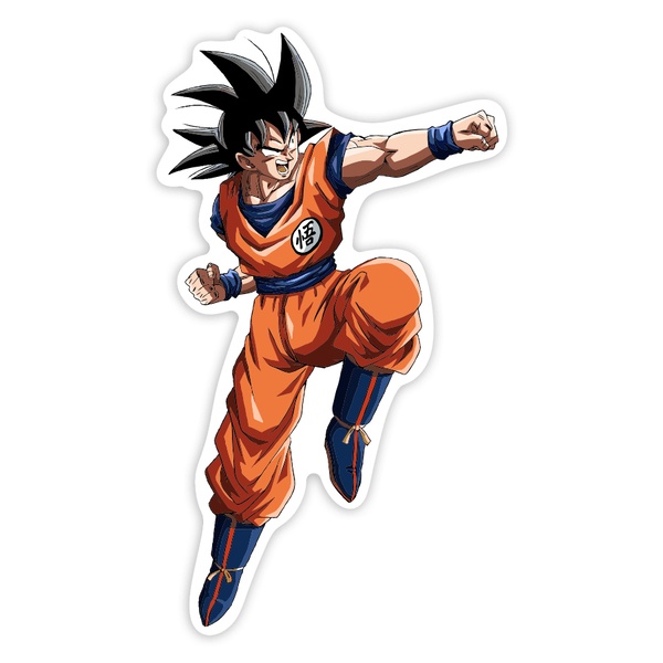 Pegatinas: Goku Puñetazo Volador