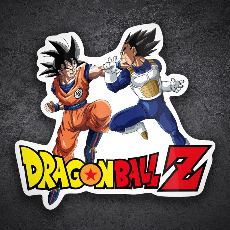 Pegatinas: Goku vs Vegeta Dragon Ball Z