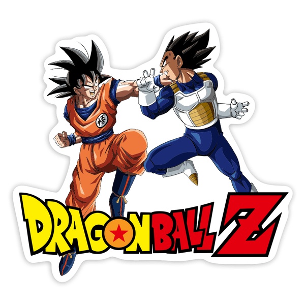 Pegatinas: Goku vs Vegeta Dragon Ball Z