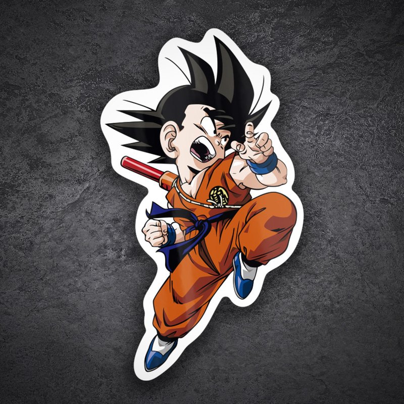 Pegatinas: Goku Niño Ataque Aéreo