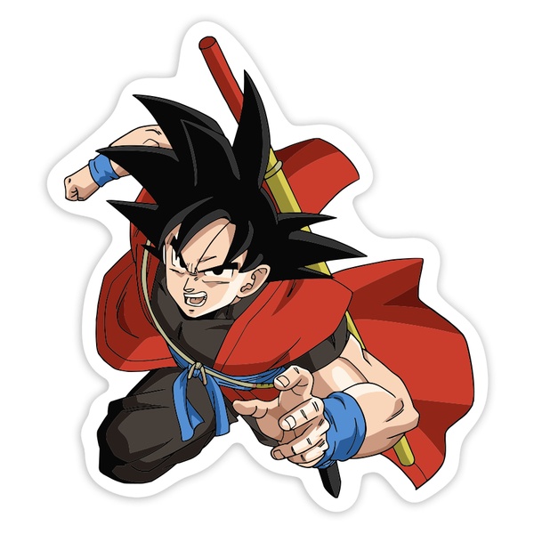 Pegatinas: Goku Capa Roja