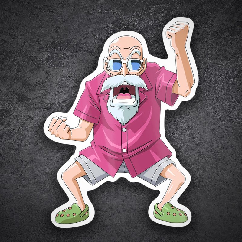 Pegatinas: Maestro Roshi Camisa Rosa