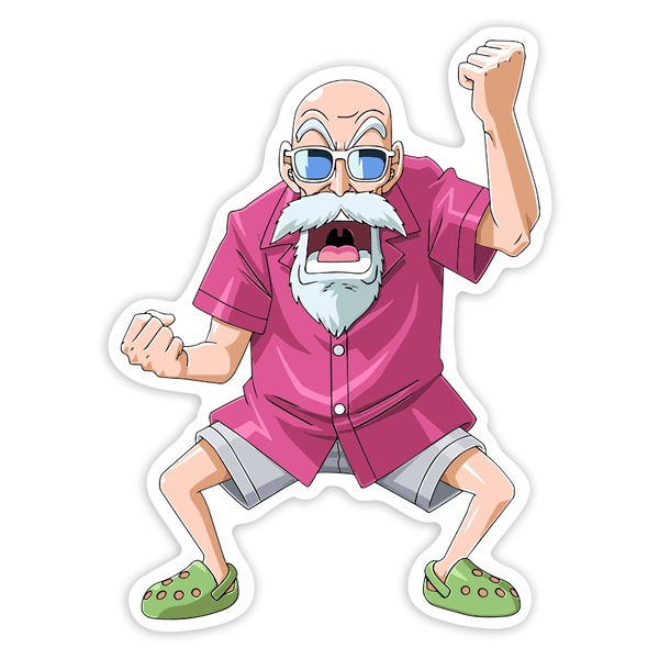 Pegatinas: Maestro Roshi Camisa Rosa