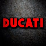 Pegatinas: Ducati rojo y negro 3