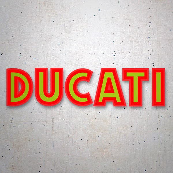 Pegatinas: Ducati verde y rojo