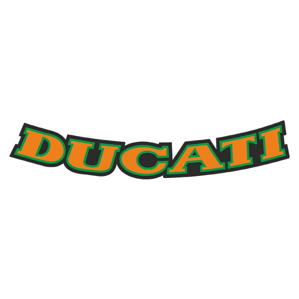 Pegatinas: Ducati naranja y verde