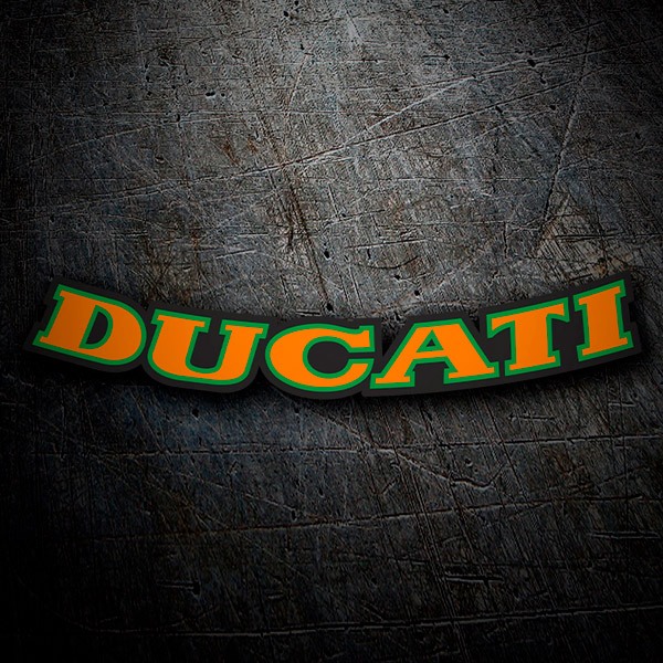 Pegatinas: Ducati naranja y verde