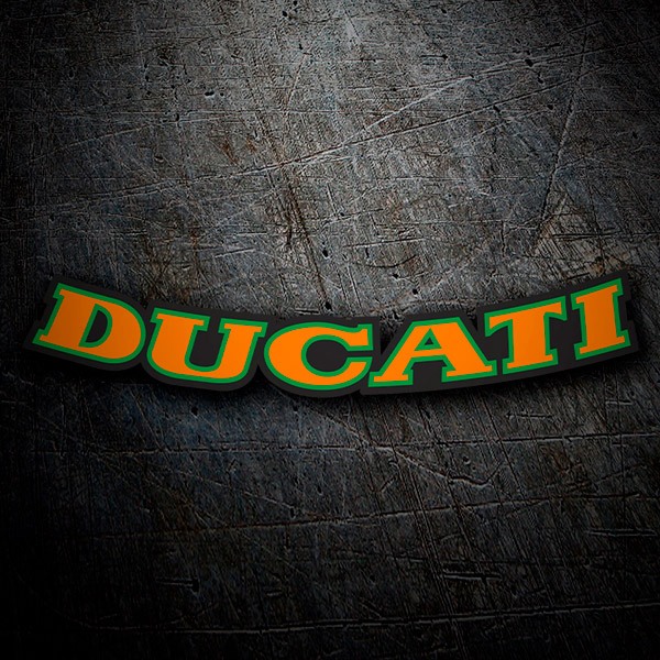 Pegatinas: Ducati naranja y verde