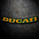 Pegatinas: Ducati naranja y verde 3